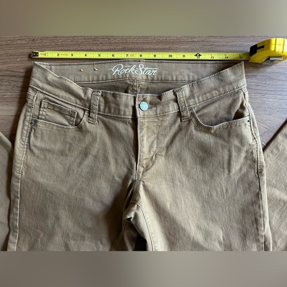 Old Navy sz 10 women’s tan Rockstar ankle skinny jeans, casual khakis, stretchy - Picture 8 of 8